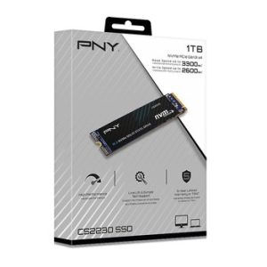 PNY CS2230 M.2 1 TB PCI Express 3.0 3D NAND NVMe, max read 3,300 MB/s, max write 2,600 MB/s