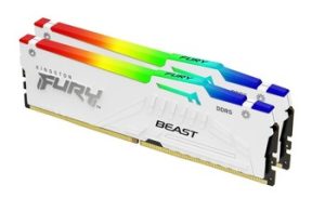 KINGSTON 32GB 6000MT/s DDR5 CL30 DIMM Kit of 2 FURY Beast White RGB EXPO